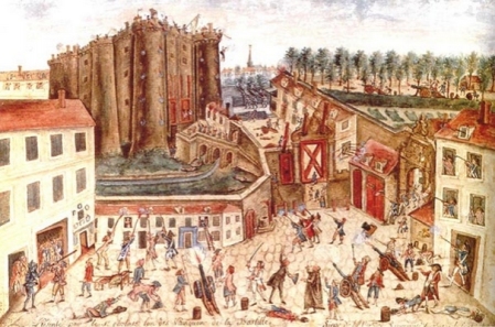 Bastille Claude Cholas gouache 1791